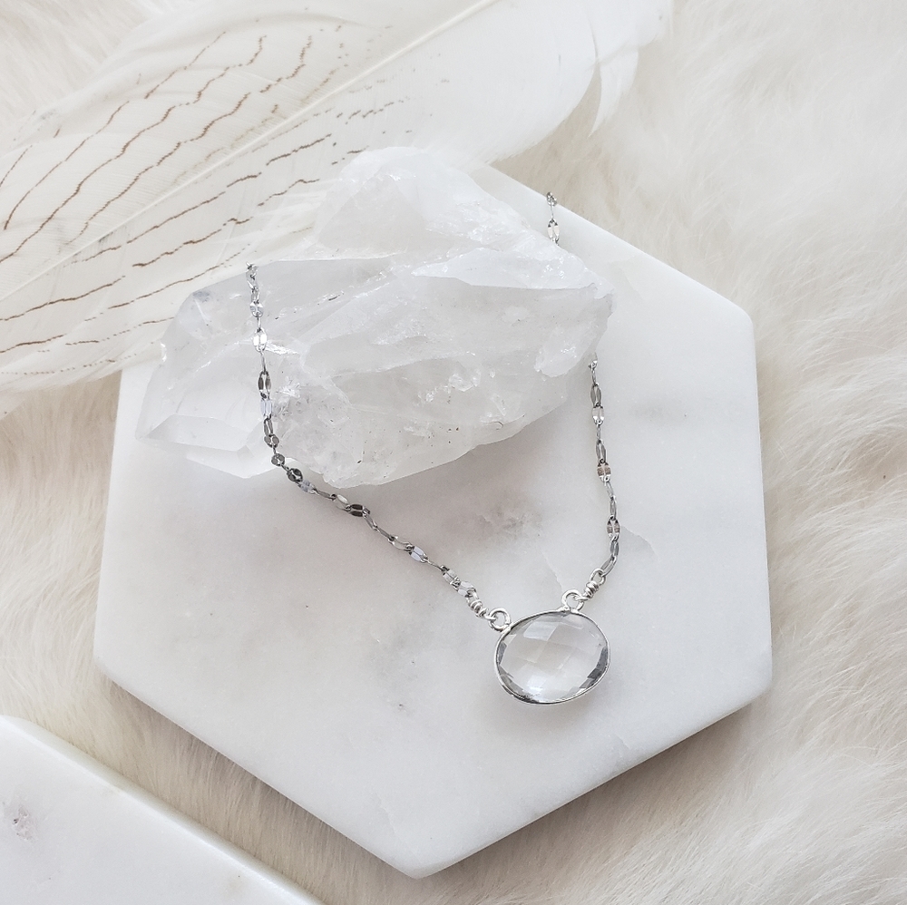 💎Faceted Quartz Necklace💎